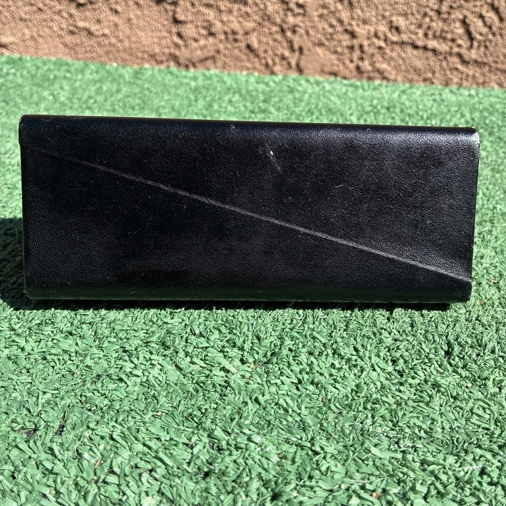 Authentic Fendi Twist Black Hard Faux Leather Eyeglasses Case